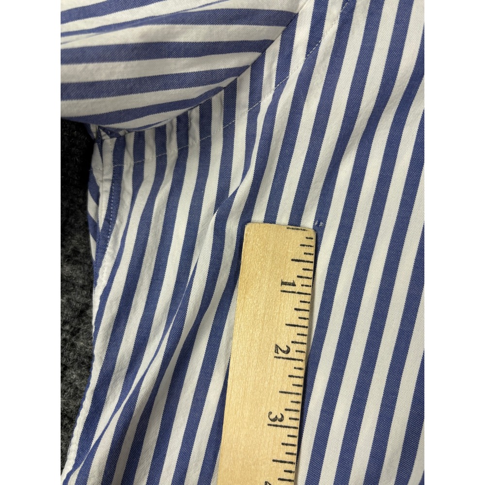 Ralph Lauren Striped Oxford Button Down Shirt Large Blue White Long Sleeve Pony - Picture 9 of 11